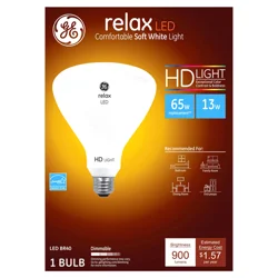 GE Relax 13 Watts Soft White LED Light Bulb 1 ea