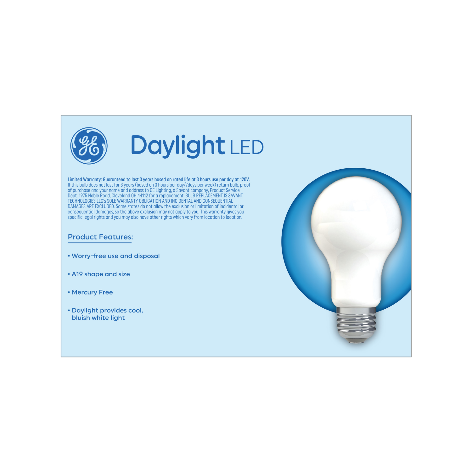 slide 2 of 2, General Electric Led Daylight 13 Watt A19, 3 ct