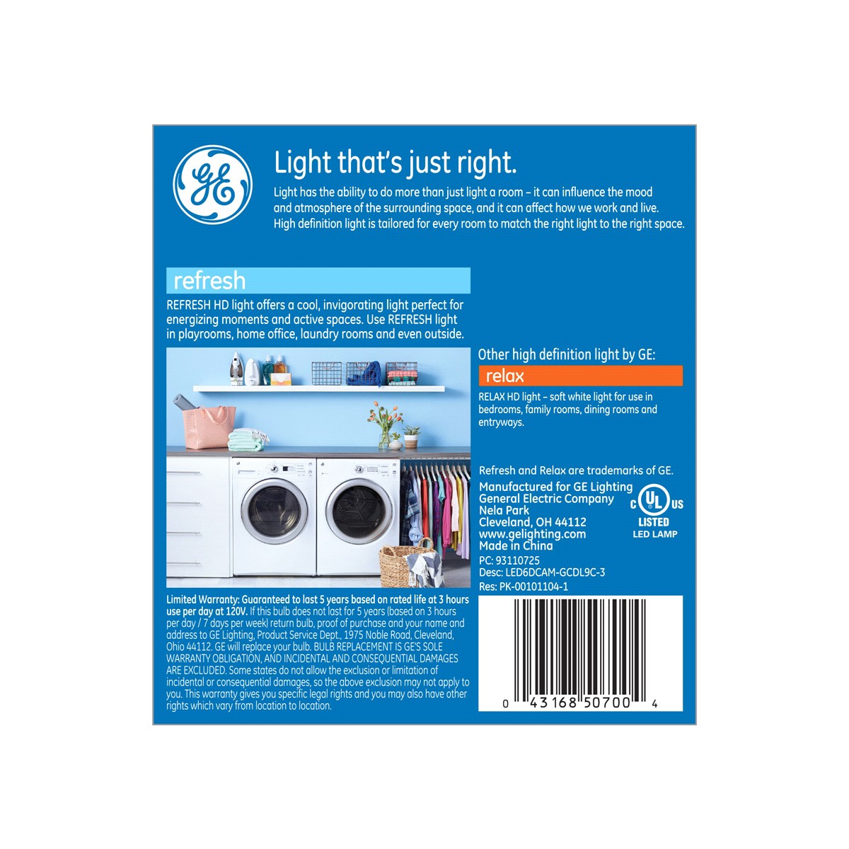 slide 2 of 2, GE Refresh HD Daylight 60W Replacement LED Decorative Clear Bent Tip Medium Base CAM Light Bulbs, 3 ct