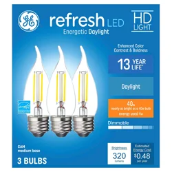 GE Refresh HD LED 40W Medium Base Bent Tip Bulb