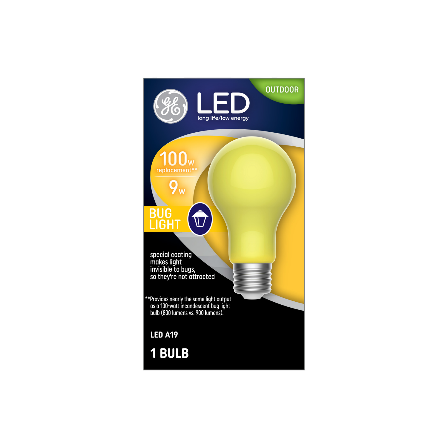 slide 1 of 2, Ge Led Bug A19 1Oow, 1 ct