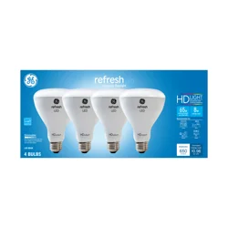 GE Refresh HD LED 65W EQ BR30 Indoor Flood Light Daylight Dimmable Light Bulb 4-Pack