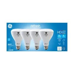 GE Refresh HD LED 65W EQ BR30 Indoor Flood Light Daylight Dimmable Light Bulb 4-Pack