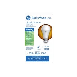 GE 3/9/13 Watts Soft White Classic Shape 3-Way LED Light Bulbs 1 ea