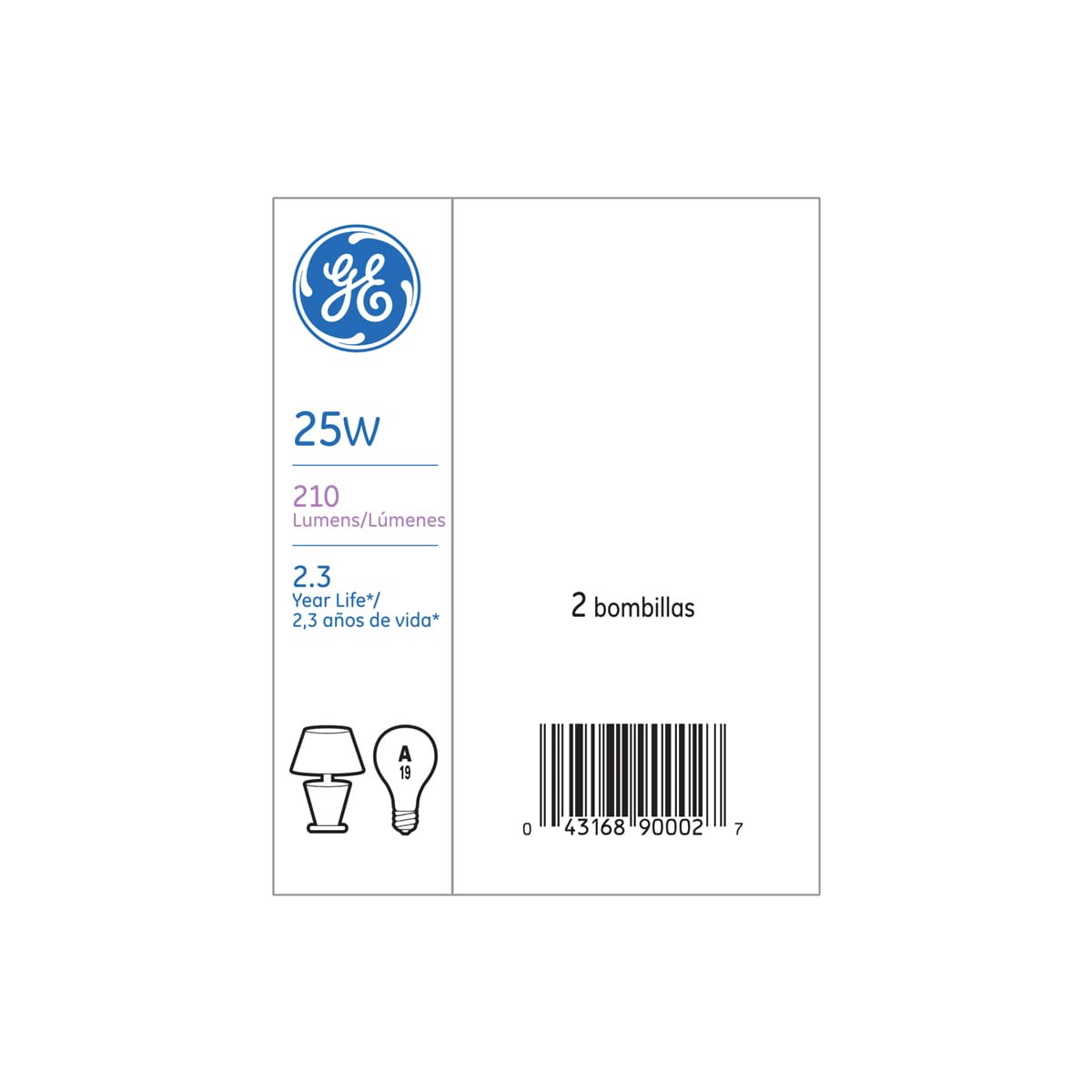 slide 2 of 2, GE 25 Watts Soft White Light Bulbs 2 ea, 2 ct