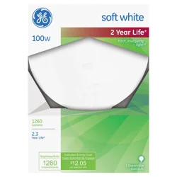 GE 100 Watt G40 Decorative Globe, Soft White Bulb
