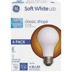 GE 8-Watt Soft White Classic Shape General Purpose LED Light Bulb
