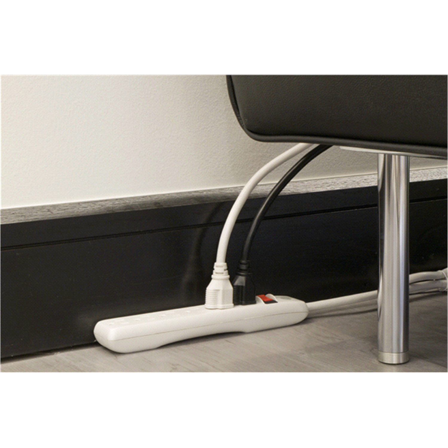 slide 3 of 3, General Electric 2' Extension Cord with 6 Outlet Power Strip White, 1 ct