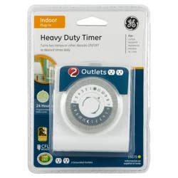 General Electric Indoor Mechanical Timer 24hr with 2 Outlets