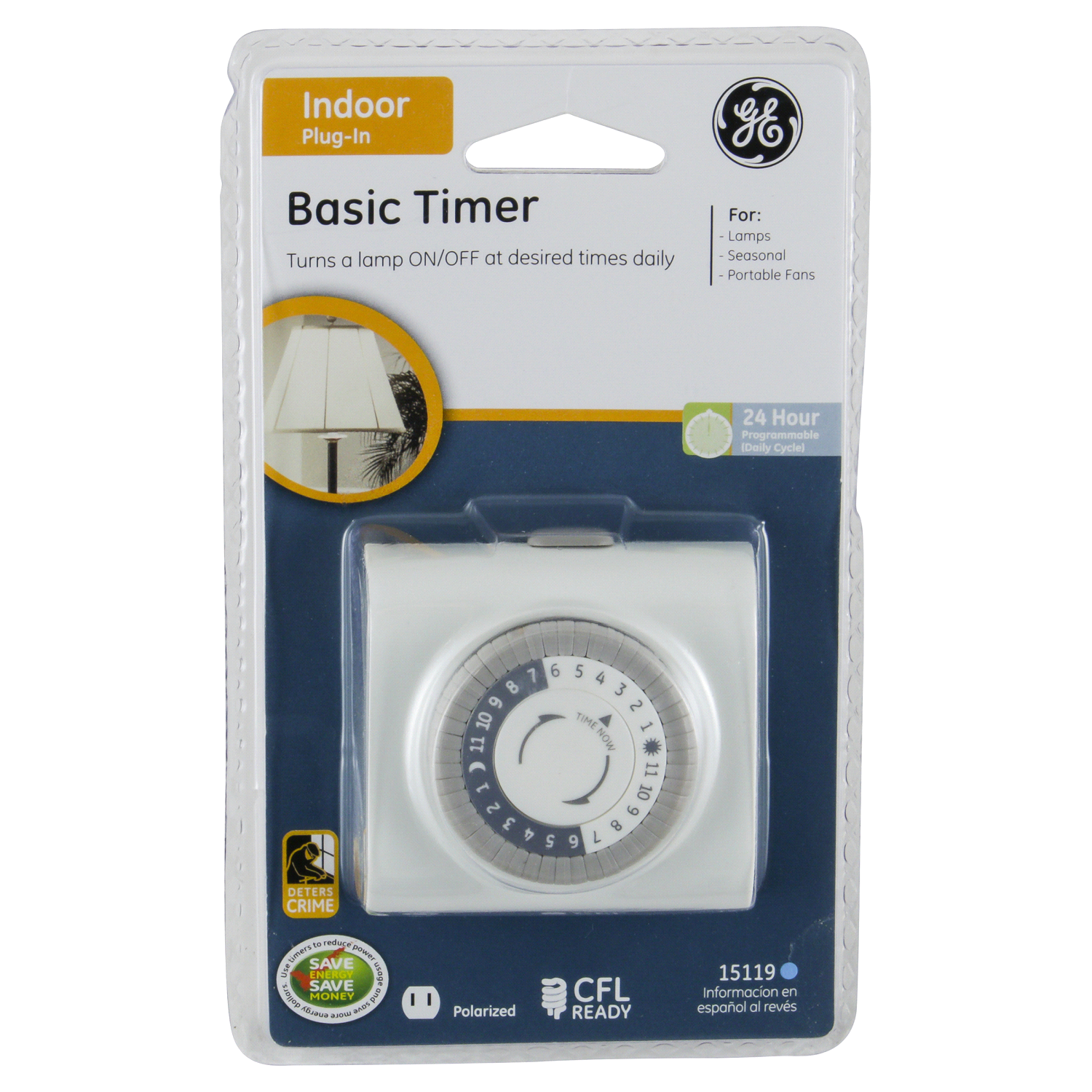 slide 1 of 2, GE Indoor/Plug-In Basic Timer 1 Each, 1 ct