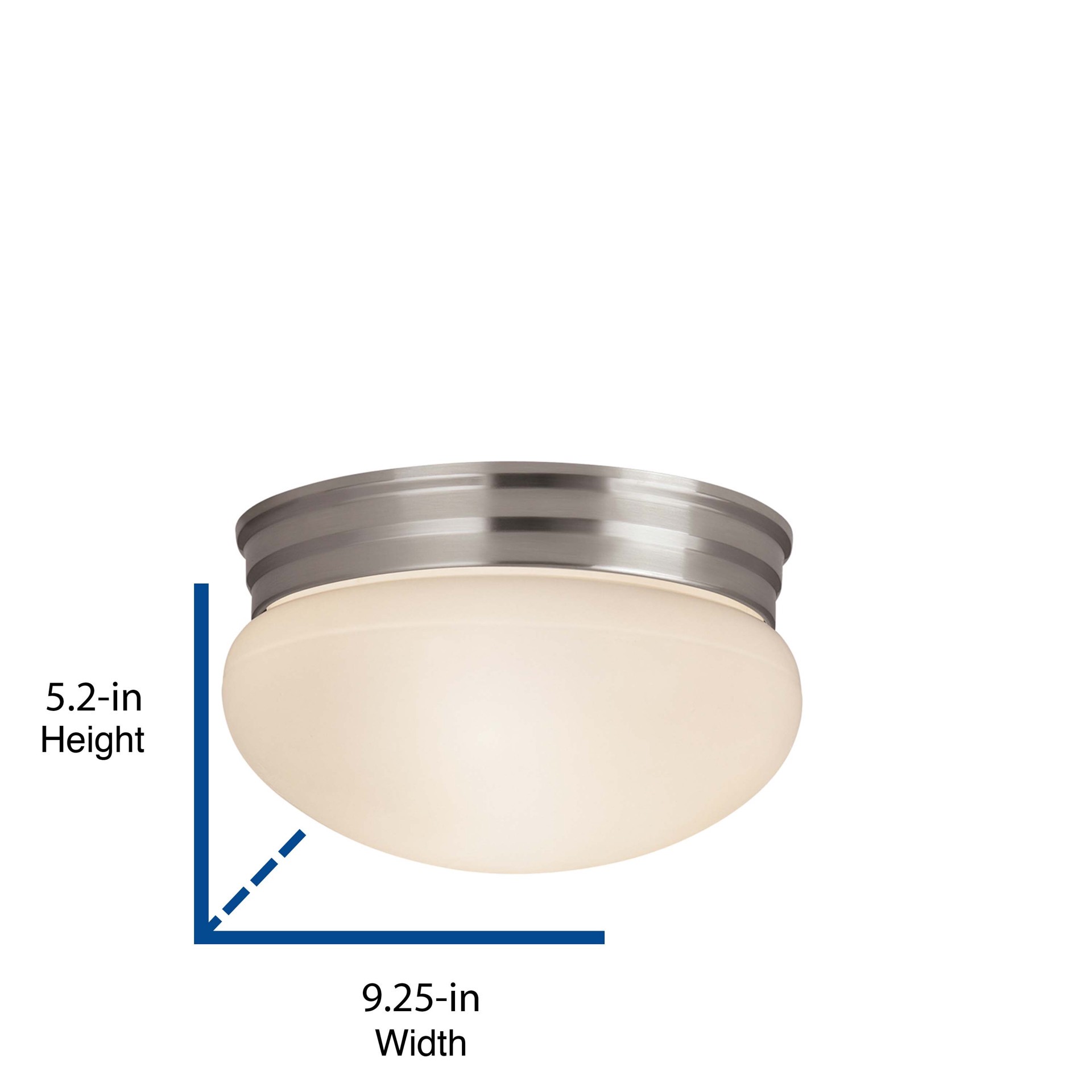 slide 5 of 5, Project Source 1 -Light 9.25-in Brushed Nickel Flush Mount Light, 1 ct