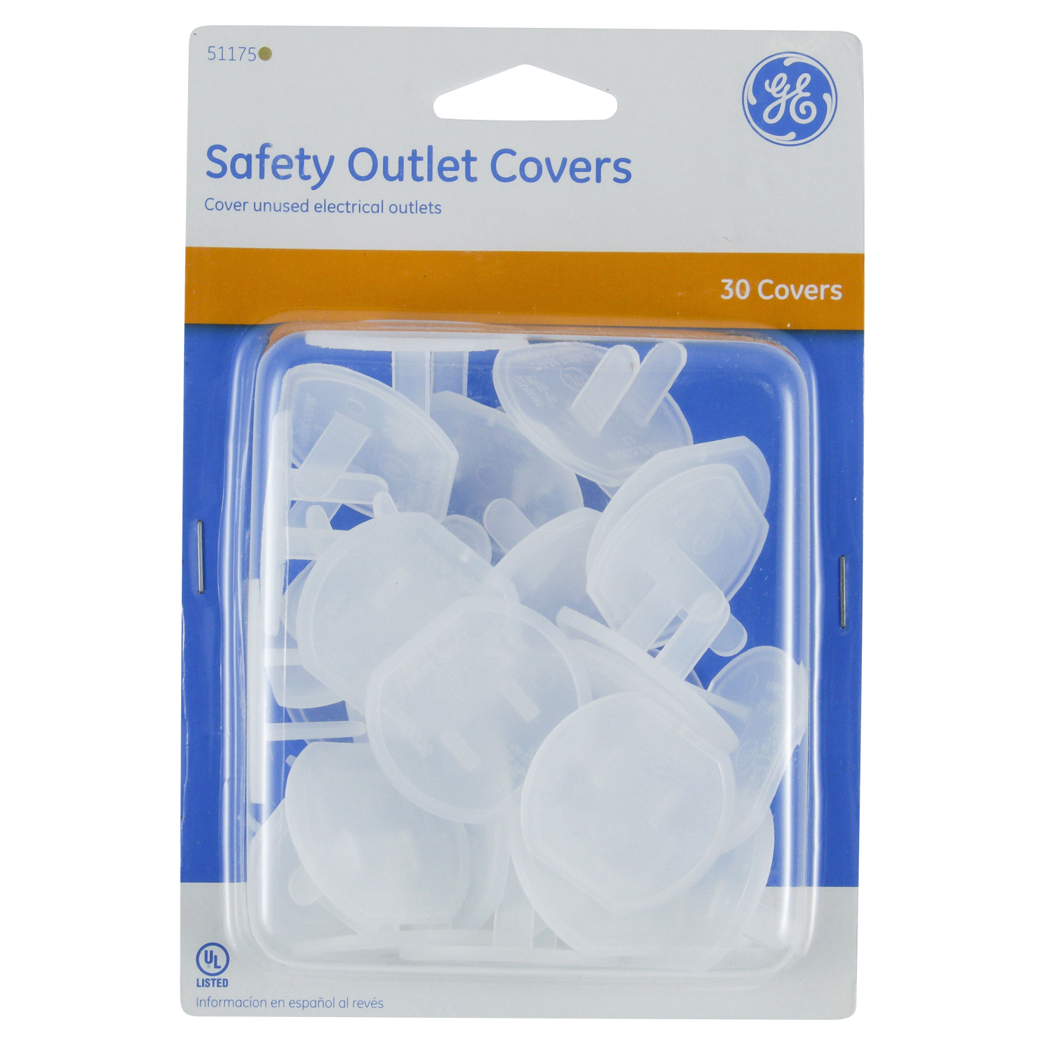 slide 1 of 2, GE Outlet Safety Covers, Clear, 30 ct