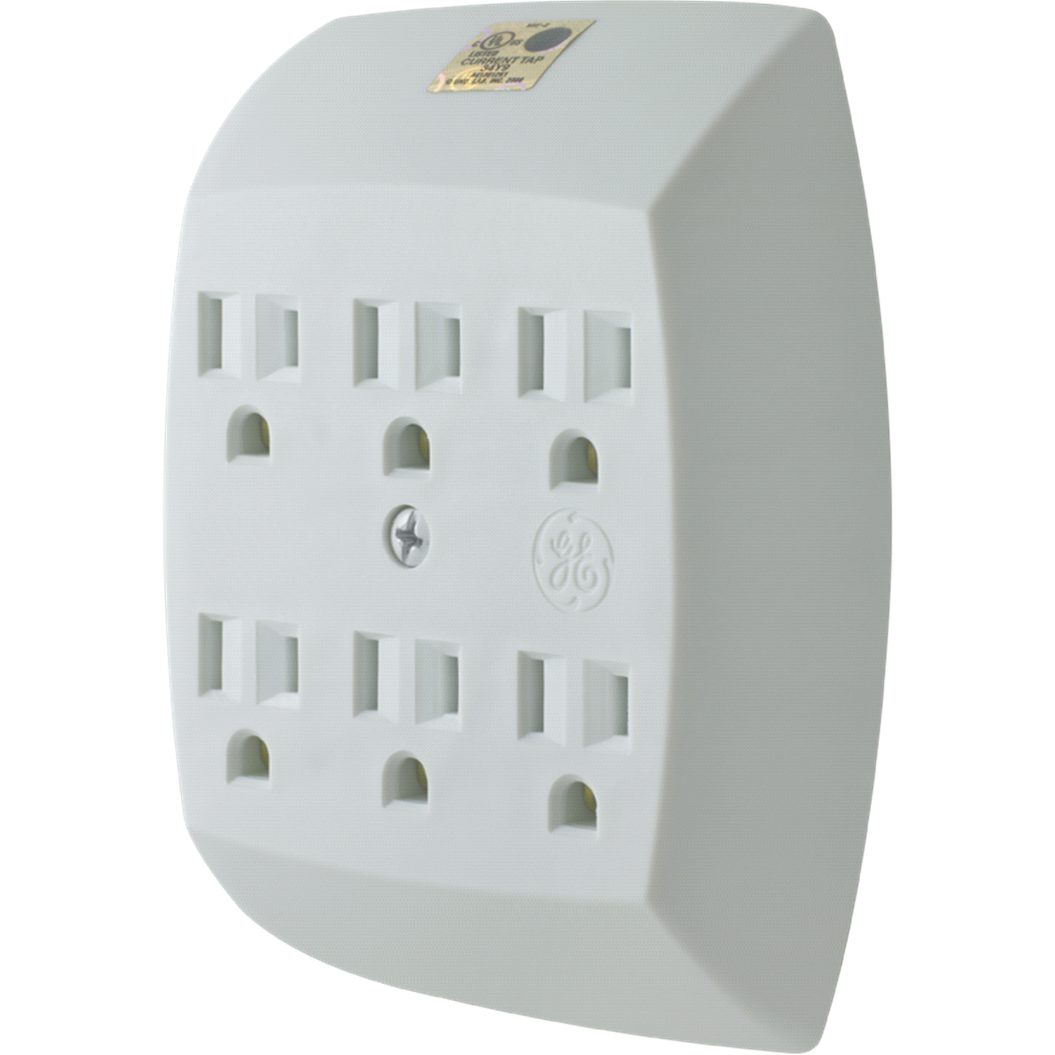 slide 3 of 4, General Electric Grounded 6-Outlet Tap, White, 1 ct