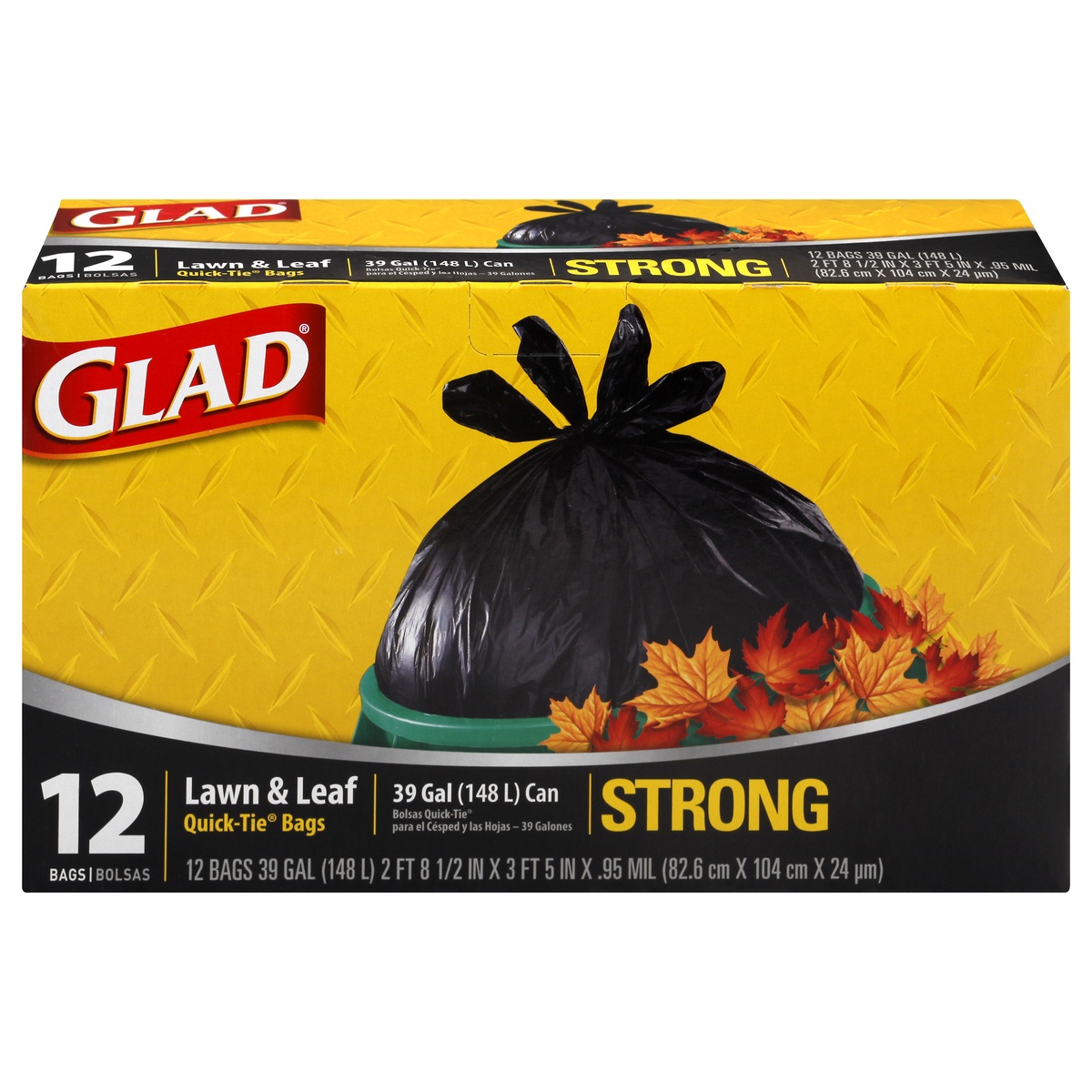 Lawn & Leaf Trash Bags, 2-Ply Strength, 39-Gallon, 5-Ct.