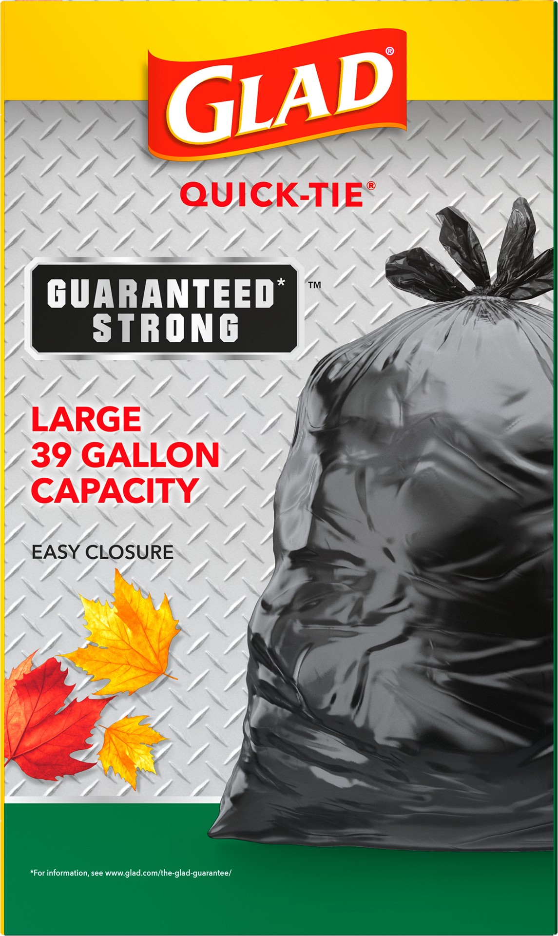 slide 3 of 5, Glad Quick-Tie Strong Lawn & Leaf Bags 12 ea, 12 ct