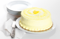 slide 1 of 1, Bakery Fresh Goodness Luscious Lemon Cake- Double Layer, 43 oz