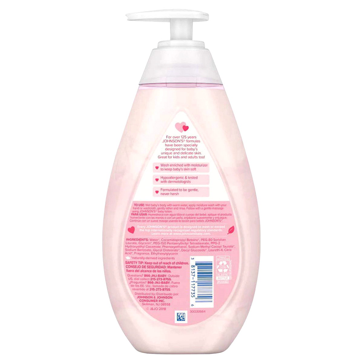 slide 2 of 6, Johnson's Baby Moisture Wash, 16.9 fl oz