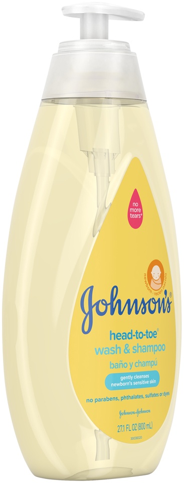 slide 3 of 6, Johnson's Head-To-Toe Gentle Baby Body Wash & Shampoo For Sensitive Skin - 27.1 fl oz, 27.1 fl oz