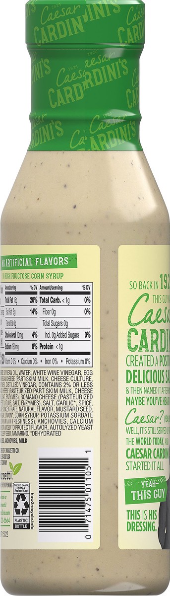 slide 5 of 9, Cardini's Caesar Cardinis Three Cheese Salad Dressing - 12 Oz, 12 oz