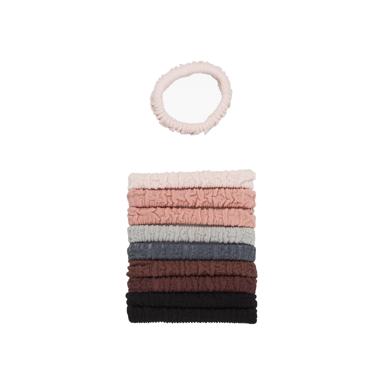 slide 2 of 2, Scunci Comfy Unbreakable Ponytailers Fine Hair Neutrals 10pk, 10 ct