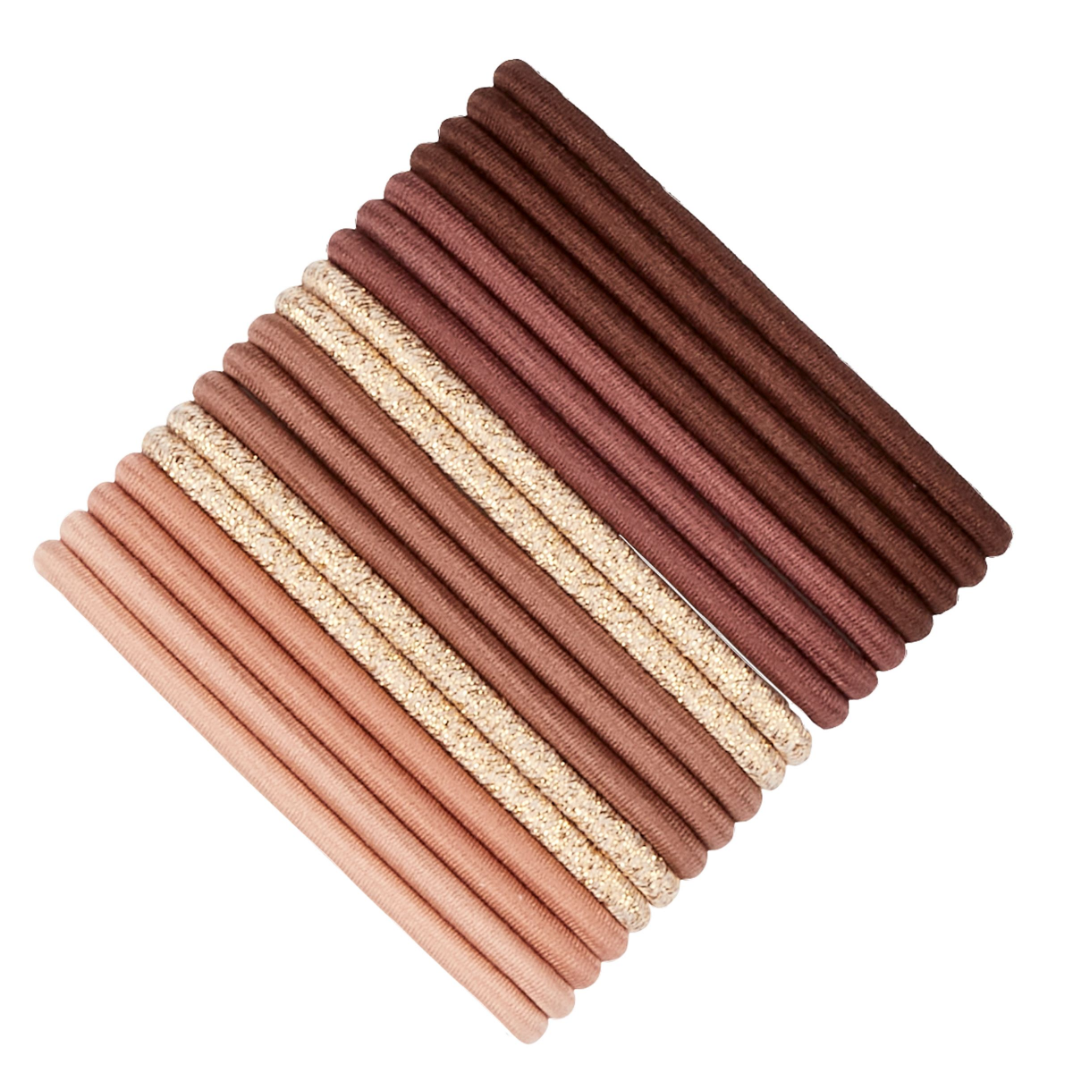 slide 2 of 2, Scunci 2X Stronger All Hair Neutral Gold Elastics 18pk, 18 ct