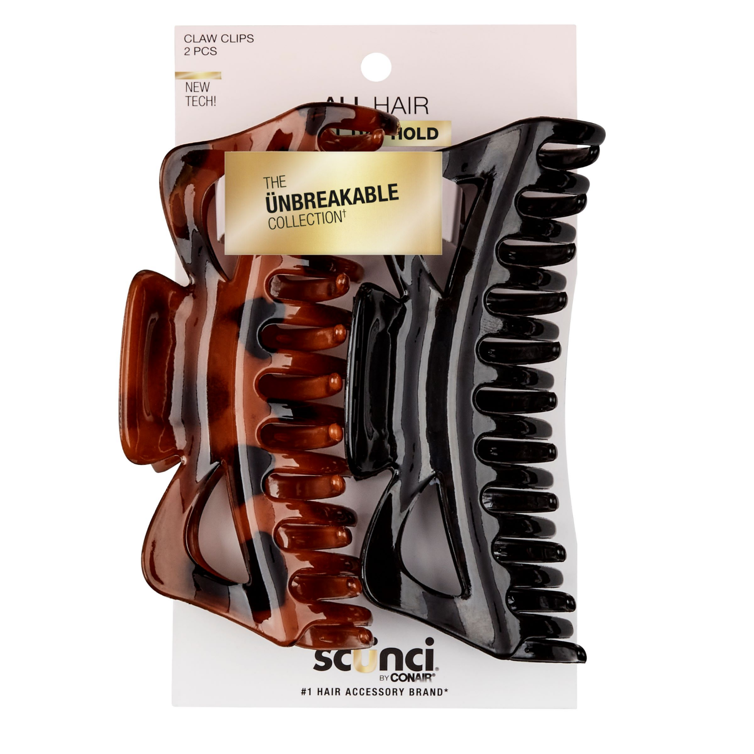 slide 1 of 2, scünci The Unbreakable Collection Claw Clips 2 Each, 2 ct