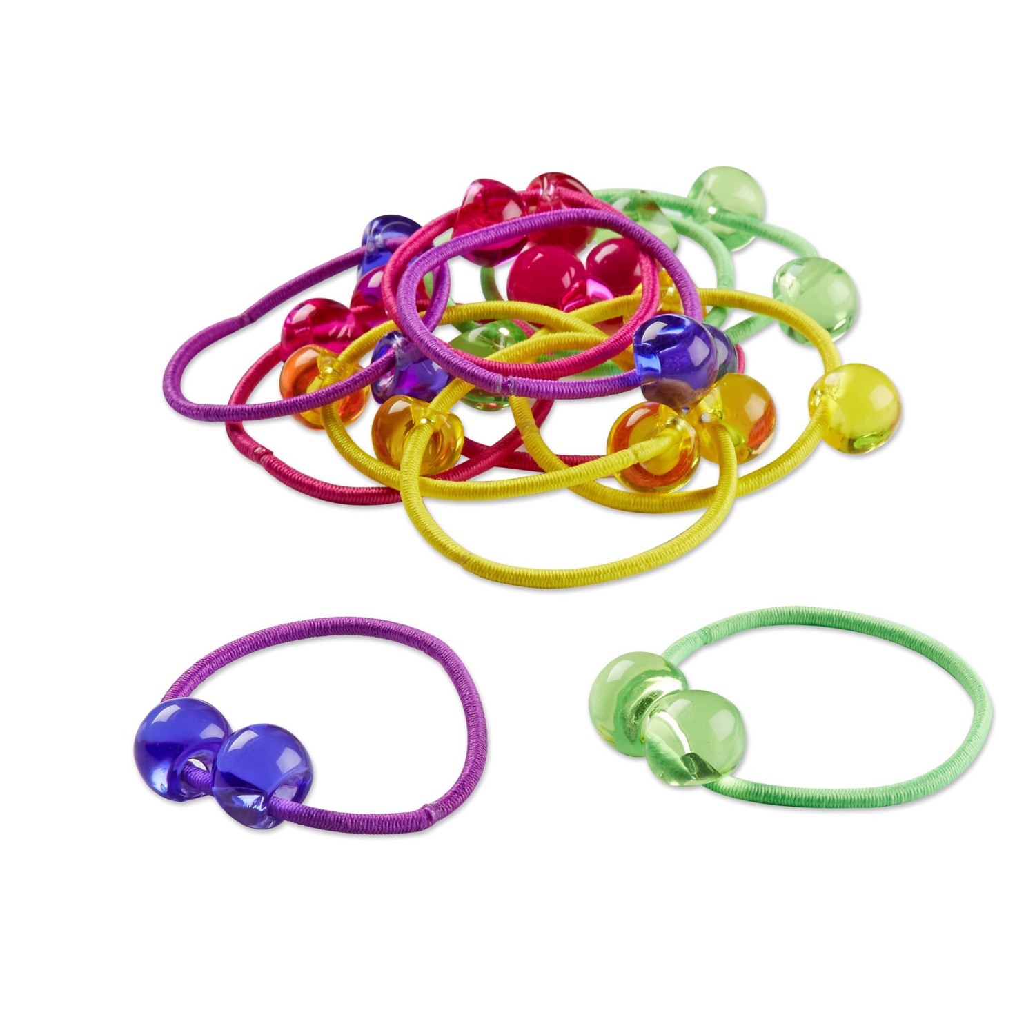 slide 2 of 2, scunci Kid's Twin Hair Elastics - 12ct, 12 ct