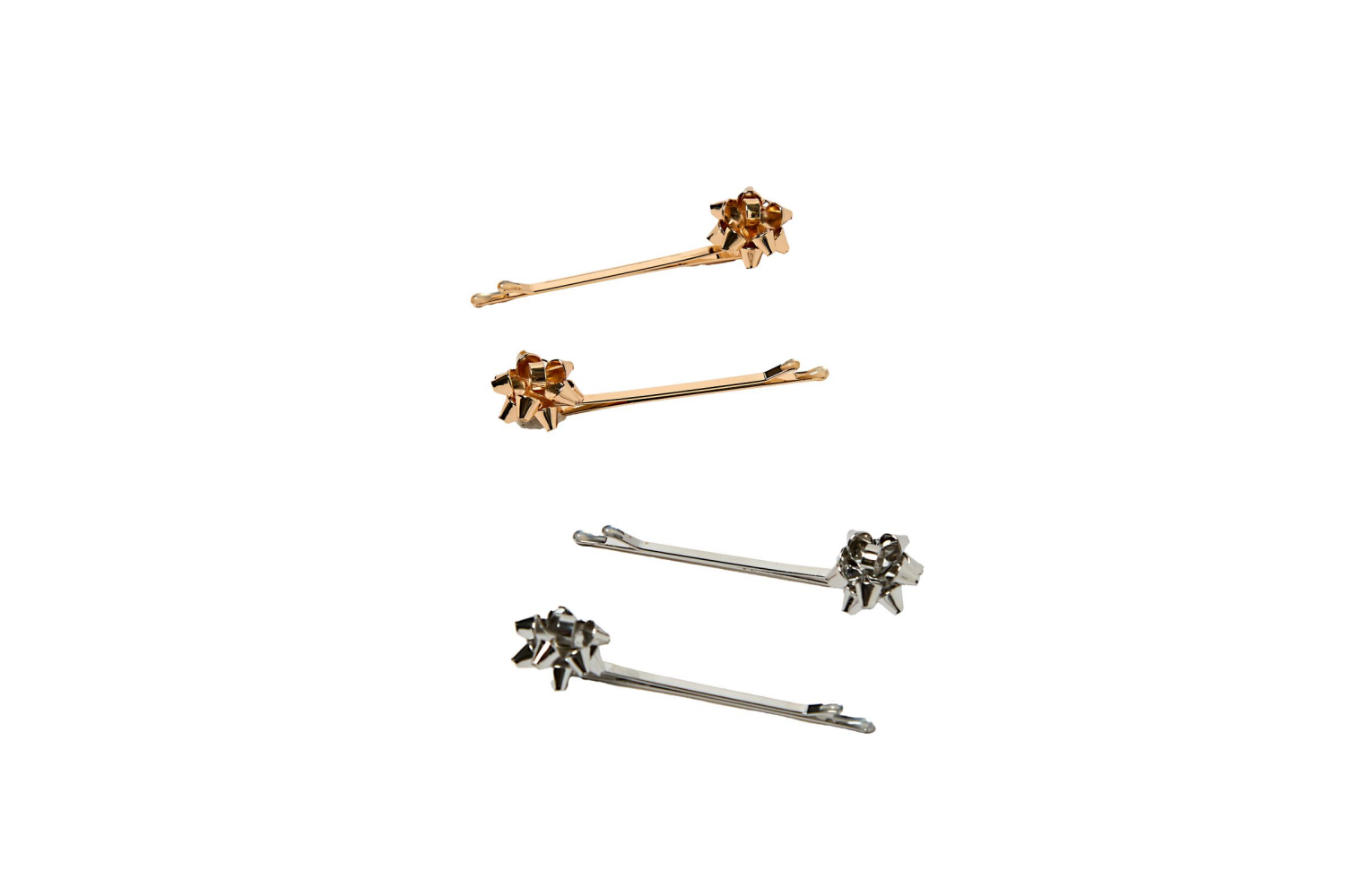 slide 2 of 2, Scunci Gift Bow Bobby Pins 4 pk, 4 ct