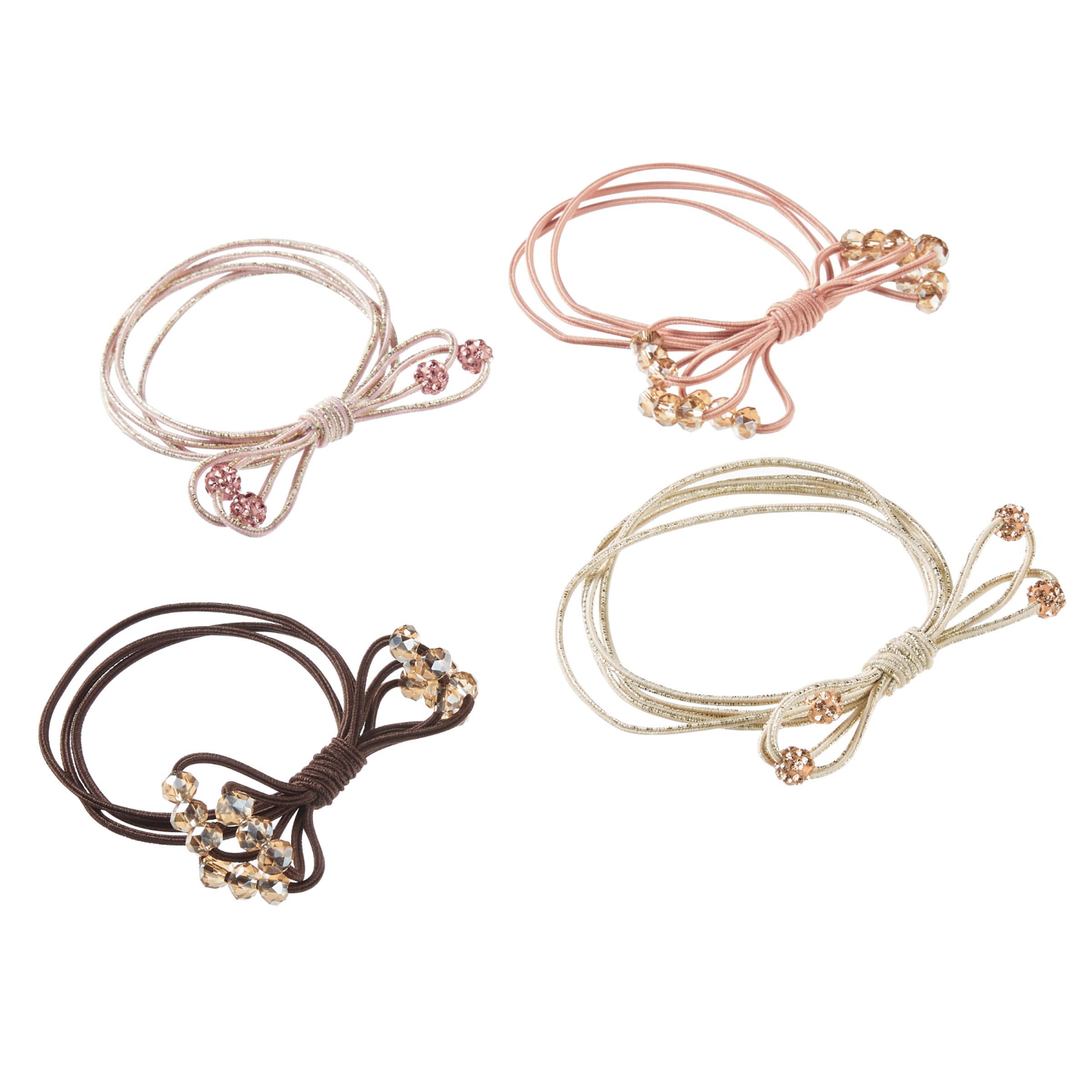 slide 2 of 2, scünci Scunci Primp Mixed Elastics 4 pk, 4 ct