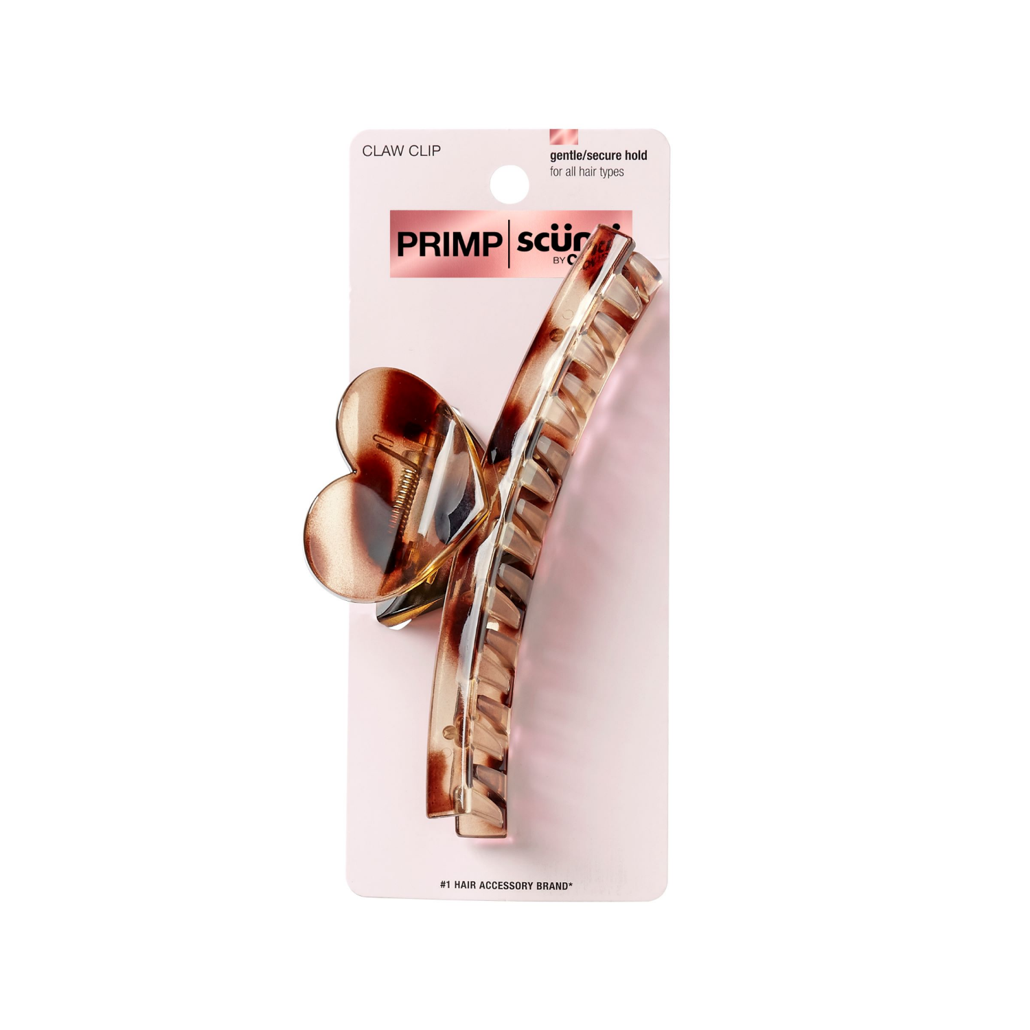 slide 1 of 2, scünci Scunci Primp Heart Claw Clip 1Pk, 1 ct