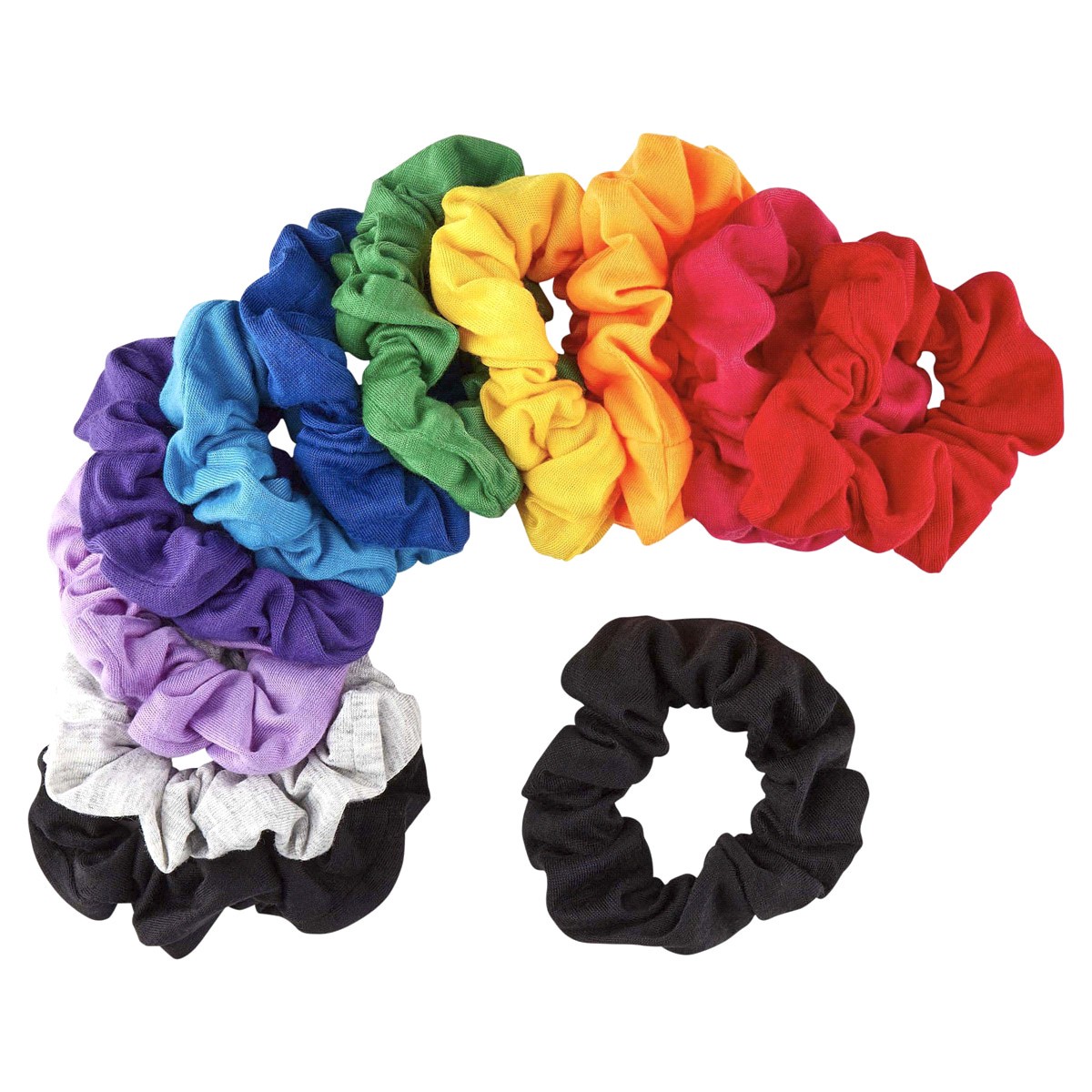 slide 2 of 2, scünci Effortless Beauty Soft Knit Hair Bands, 12 ct