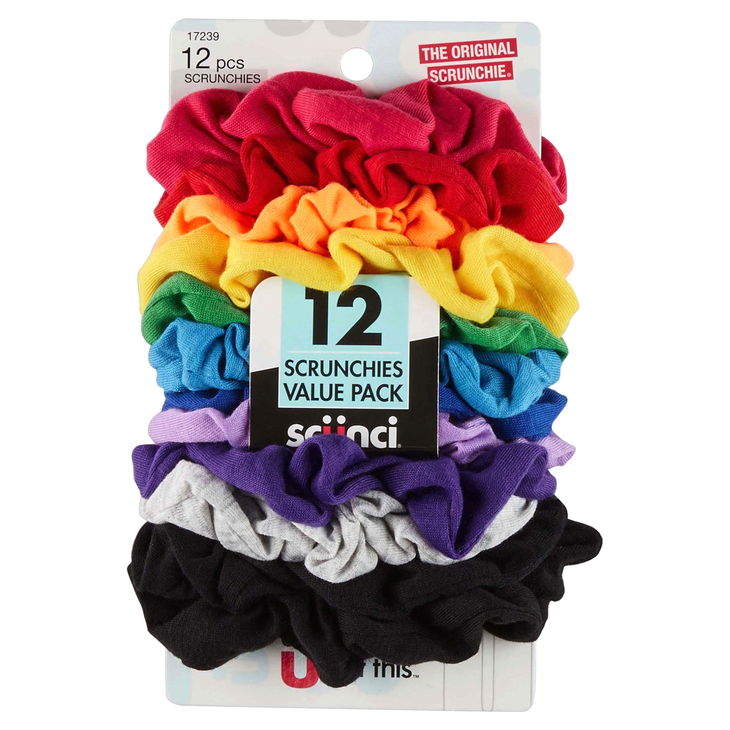 slide 1 of 2, scünci Effortless Beauty Soft Knit Hair Bands, 12 ct