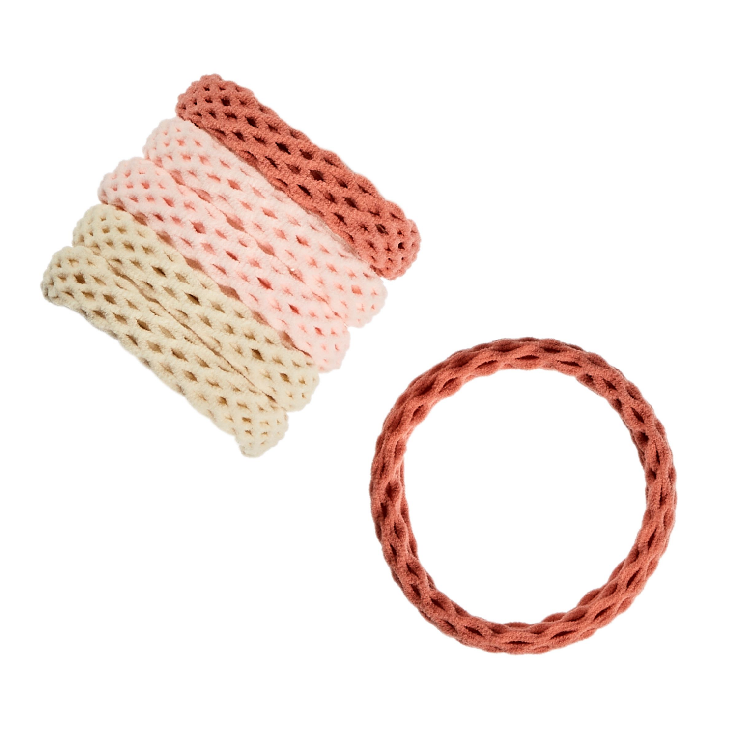 slide 2 of 2, scünci Scunci Netted Hosiery Elastics 6 pk, 6 ct