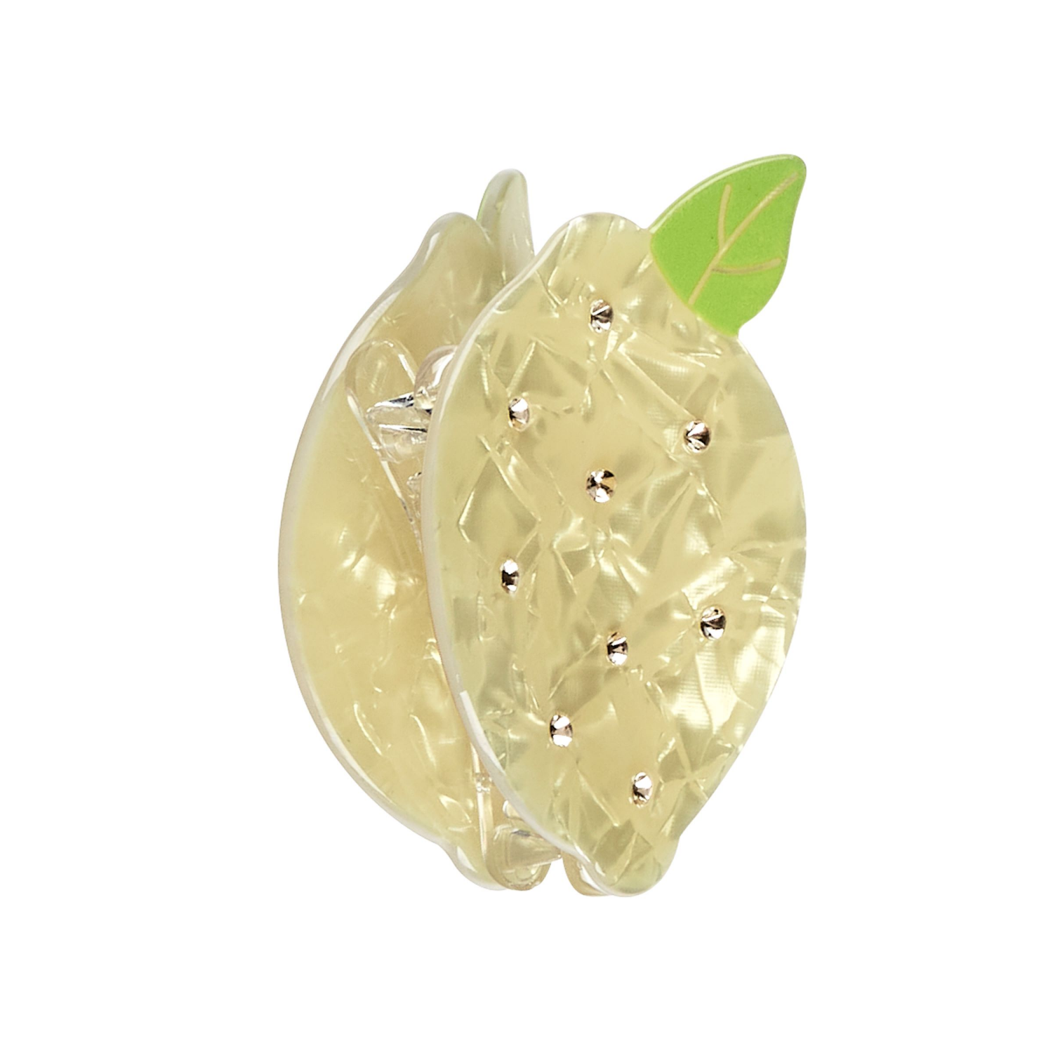 slide 2 of 2, scünci Scunci Figural Lemon Claw Clip with Stones 1 pk, 1 ct