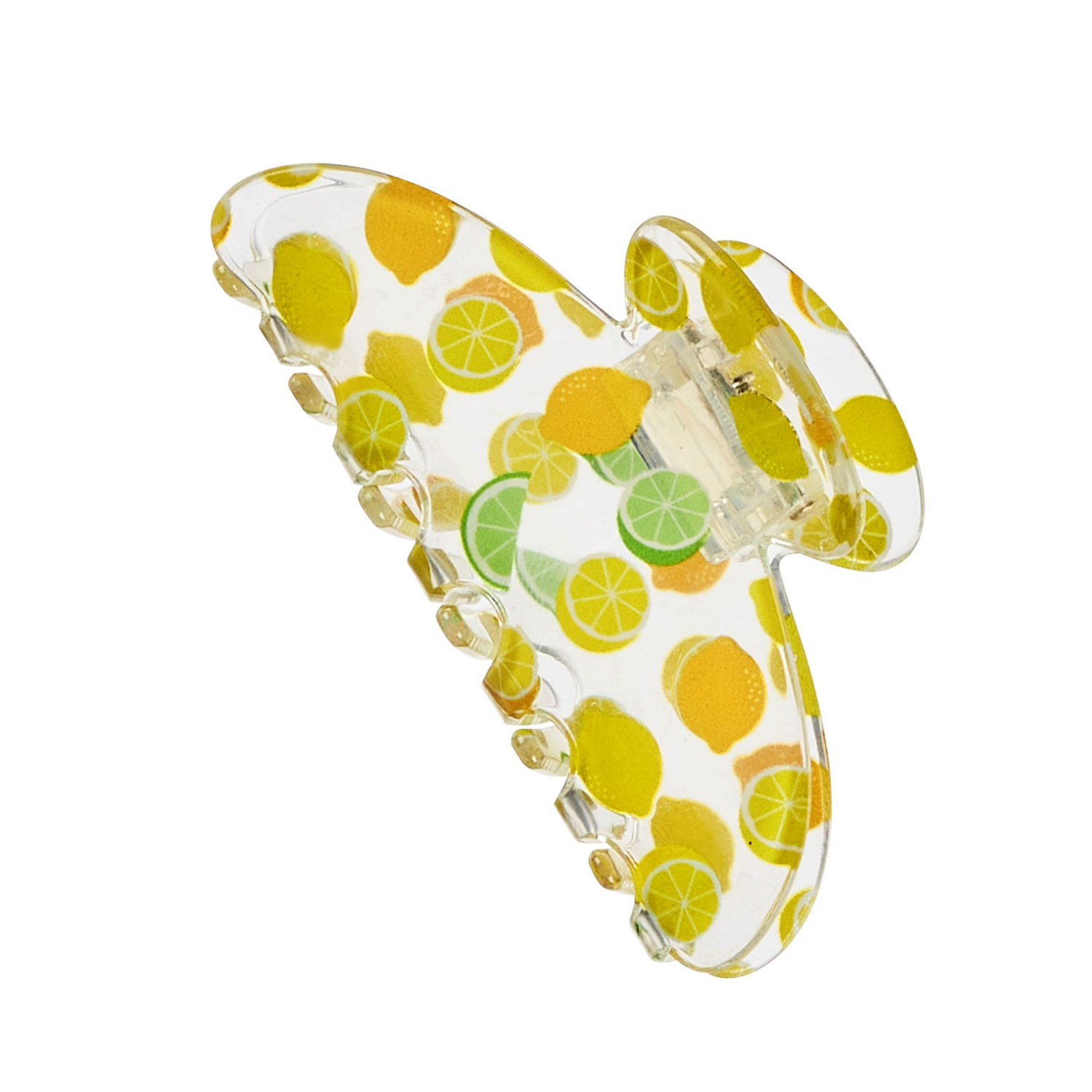 slide 2 of 2, scünci Scunci Printed Lemon Claw Clip 1 pk, 1 ct
