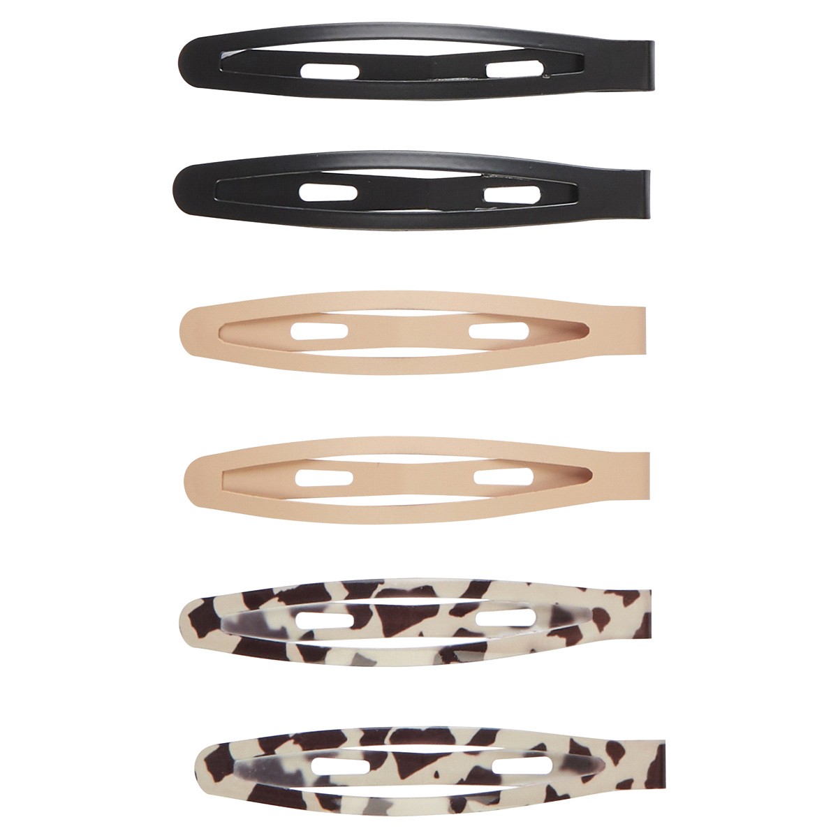 slide 4 of 5, Basik Oval Snap Clips, 6 ct