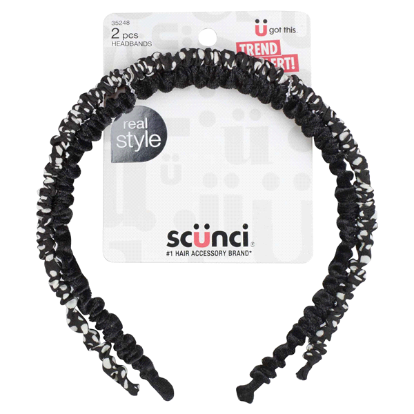 slide 1 of 1, Scunci Sm Scrunchie Headbands, 2 ct
