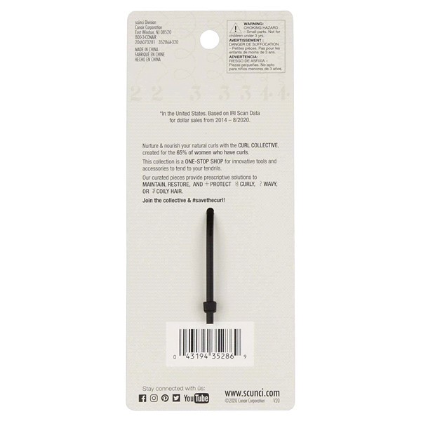 slide 8 of 9, scünci The Curl Collective Wide Teeth Curly 3 Jaw Clip 1 ea, 1 ct