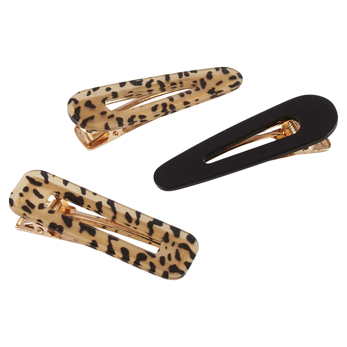 slide 5 of 5, scünci Scunci Fashion Acrylic Salon Clips, 3 ct