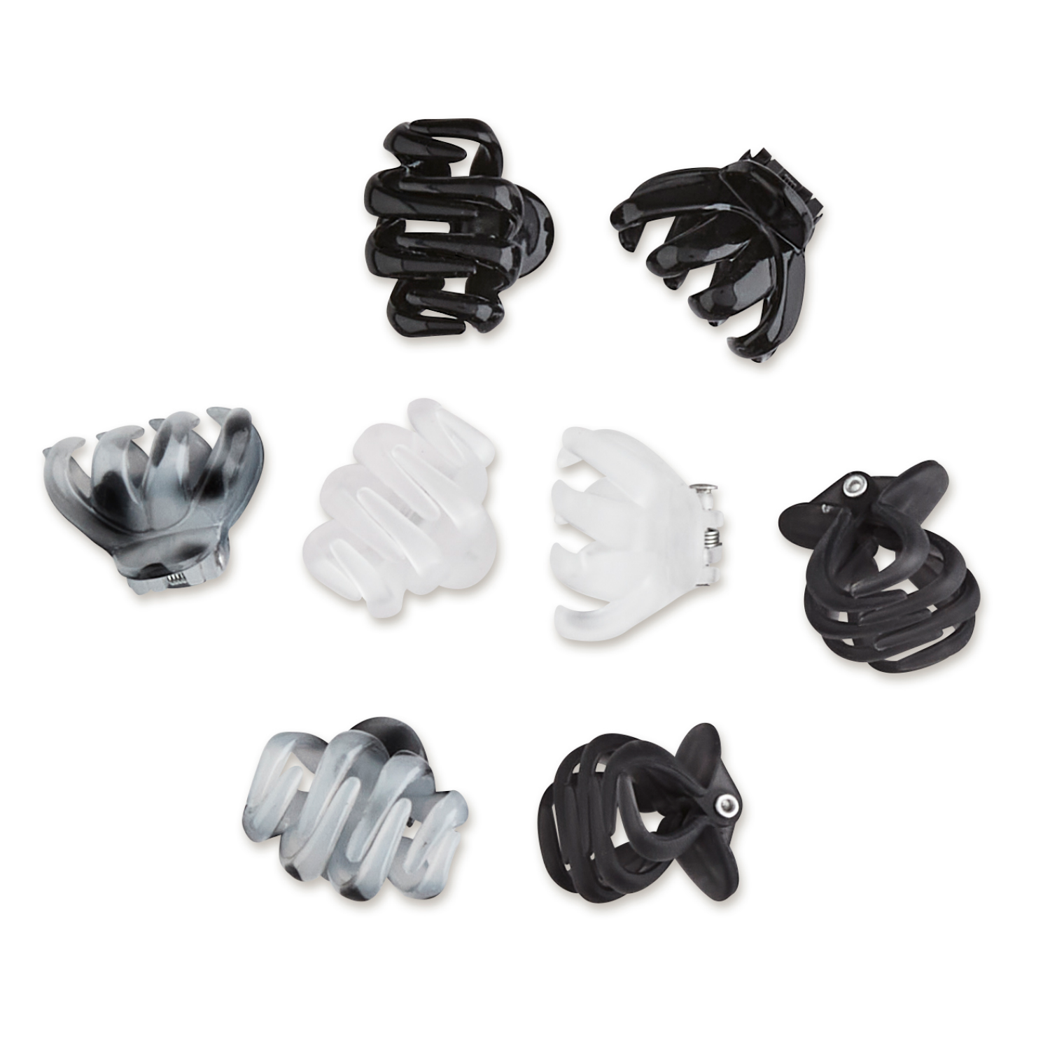 slide 2 of 2, Scunci Mini Octo Jaw Clips, 8 ct