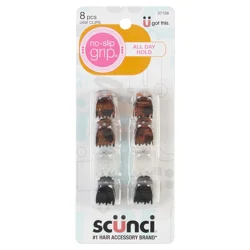 scünciNo-Slip Grip Claw Clips, 8 Count