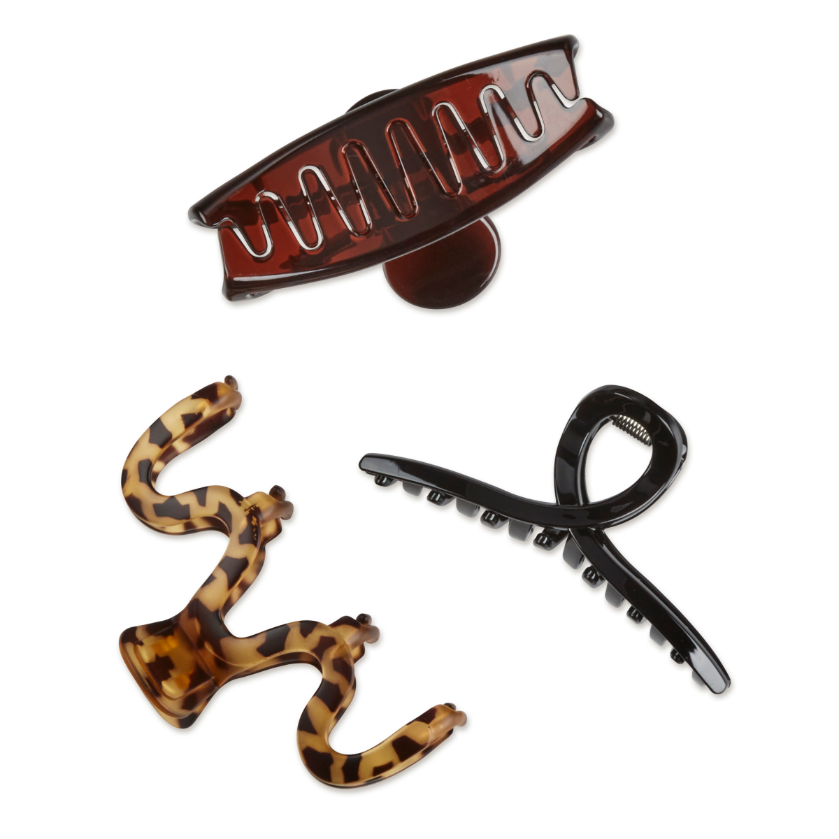 slide 2 of 2, scünci Claw Hair Clip 3 ea, 3 ct