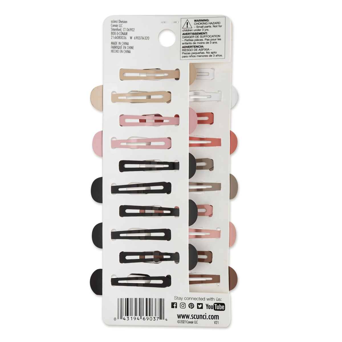 slide 3 of 9, scünci Snap Clips Savvy Value 20 Each, 20 ct