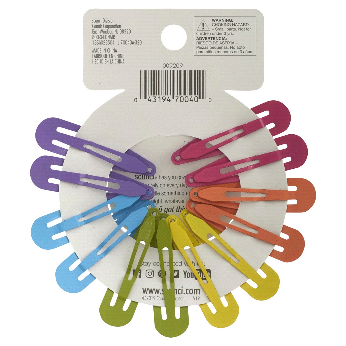 slide 2 of 2, scünci Clips, Snap, 12 ct