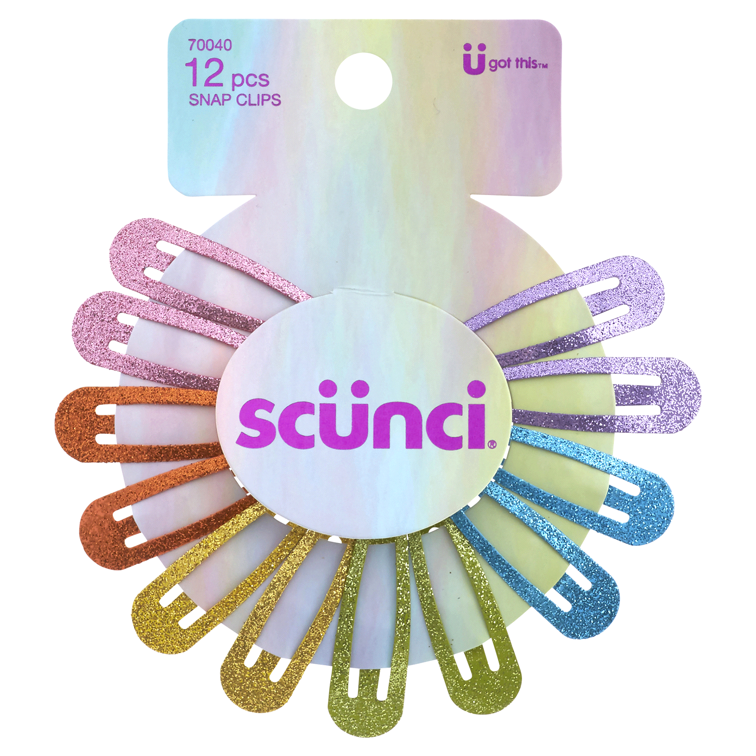 slide 1 of 2, scünci Clips, Snap, 12 ct