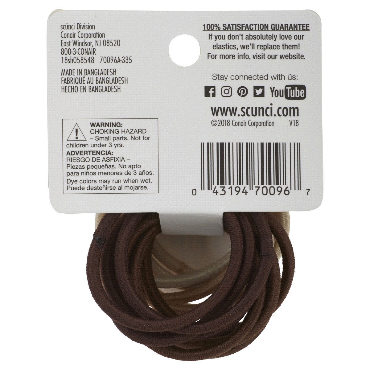 slide 2 of 2, scünci U Got This No Damage Fine Hair Hair Elastics 15 ea Card, 15 ct