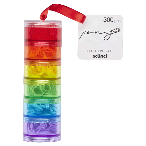 slide 1 of 1, Scunci Polyband Ponytails, 300 ct