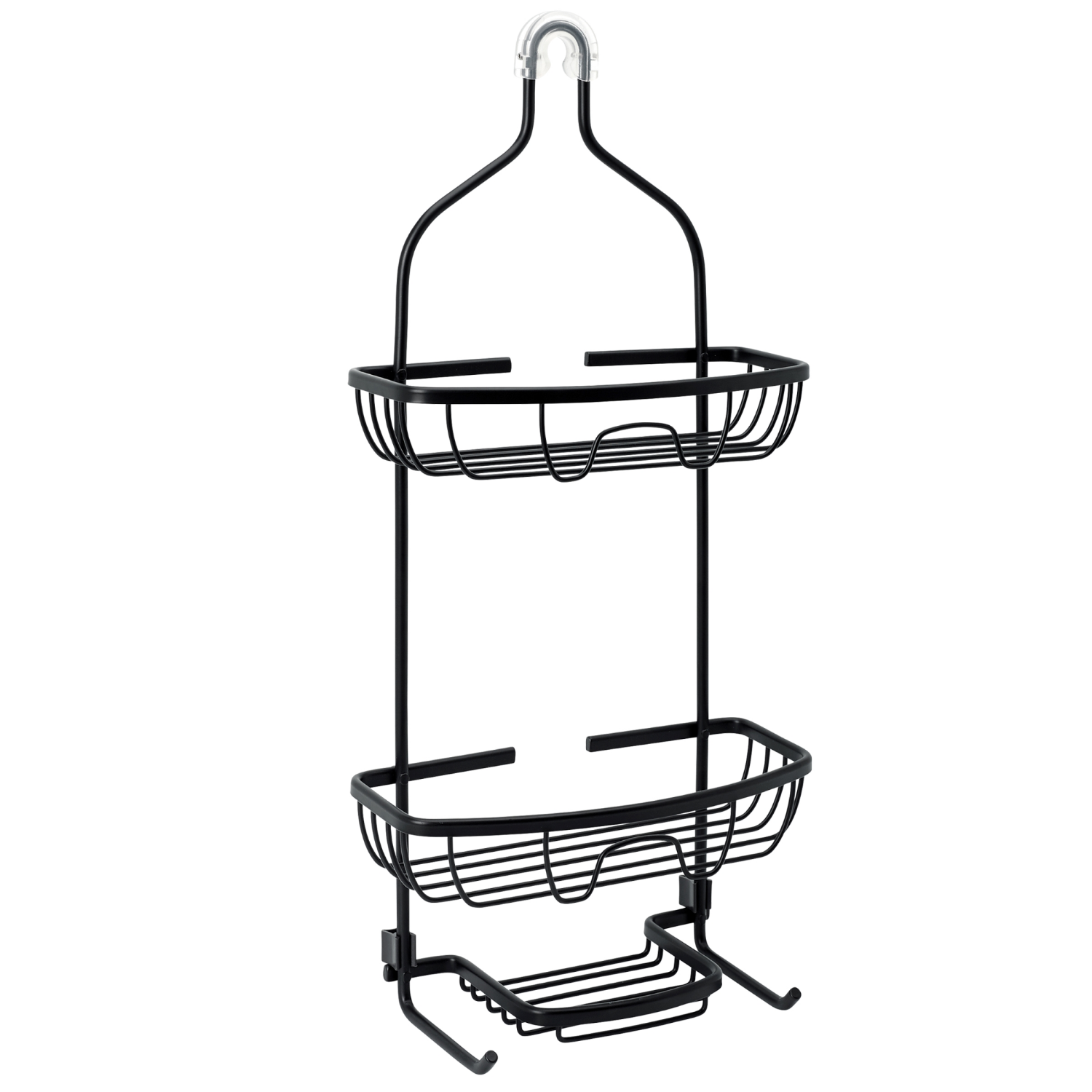 slide 3 of 3, Zenna Home Rustproof Black Shower Caddy, 1 ct