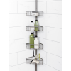 slide 7 of 9, Zenna Home Tension Pole Shower Caddy, Satin Nickel, 1 ct