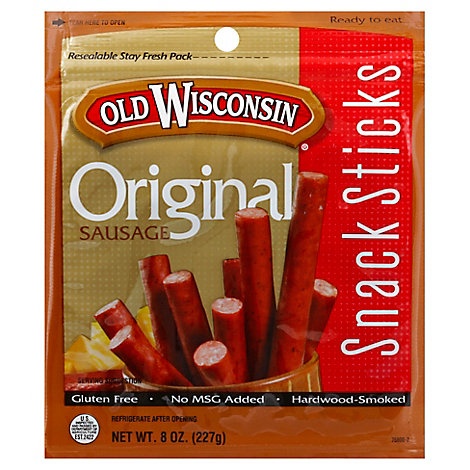 slide 1 of 1, Old Wisconsin Original Snack Sticks, 8 oz